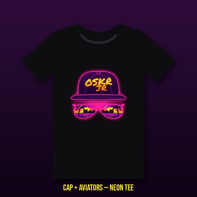 Merch: Gorra + aviadores neón